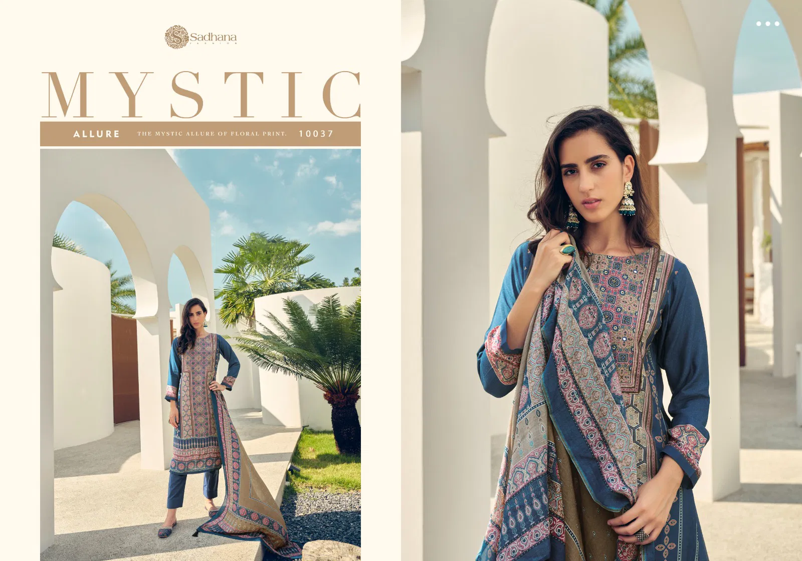 Harleen By Sadhana Muslin Silk Printed Dress Material Wholesale Clothing Distributors In India